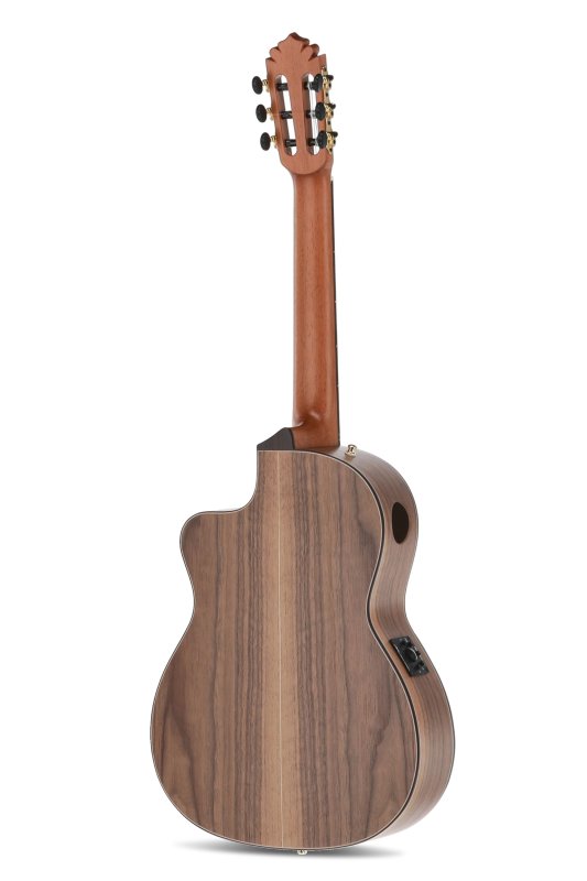 Manuel Rodriguez Guitars - Café Cortado cutaway acoustic/electric guitar with case & strap, curly walnut