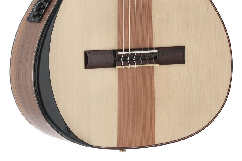 Manuel Rodriguez Guitars - Café Cortado cutaway acoustic/electric guitar with case & strap, curly walnut