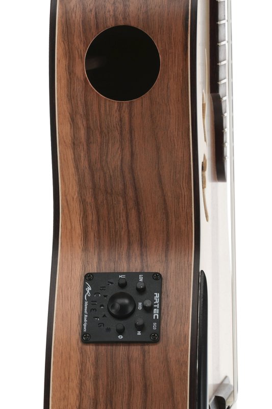 Manuel Rodriguez Guitars - Café Cortado cutaway acoustic/electric guitar with case & strap, curly walnut