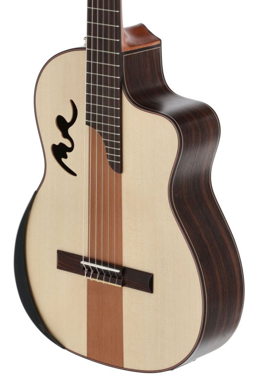 Manuel Rodriguez Guitars - Café Cortado Indian Rosewood 4/4 Cutaway Electric/Acoustic Guitar, Satin
