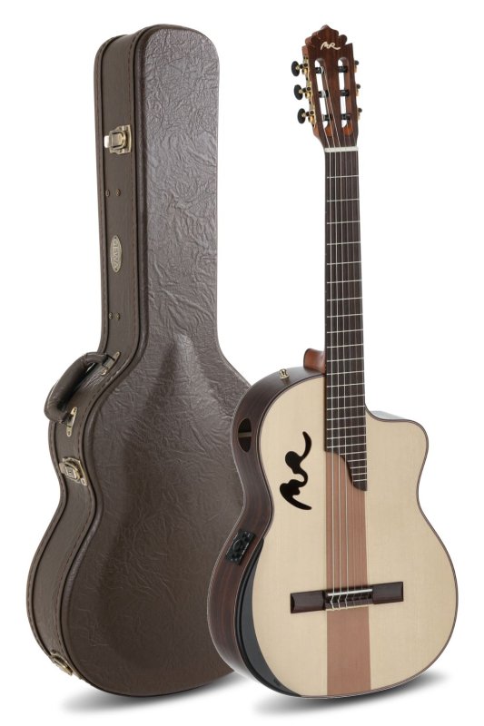 Manuel Rodriguez Guitars - Café Cortado Indian Rosewood 4/4 Cutaway Electric/Acoustic Guitar, Satin