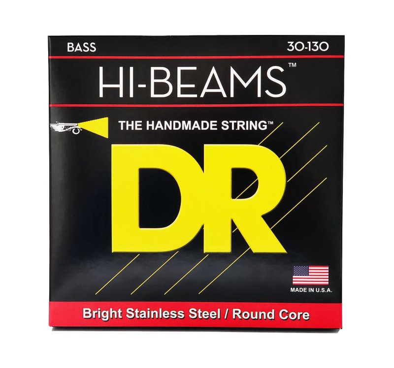 DR Handmade Strings - Hi-beams 6-String Bass Strings, Medium (30-130)