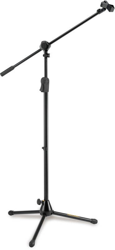 Hercules - EZ Clutch Tripod Microphone Stand w/2 In 1 Boom & EZ Mic Clip