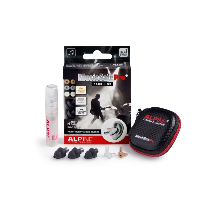 Alpine Hearing Protection - MusicSafe Pro Earplugs, Black