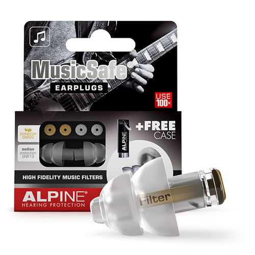 Alpine Hearing Protection - Musicians Earplugs With Two Interchangeable Filter Sets & Case
