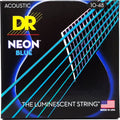 DR Handmade Strings - NEON Blue Coated Phosphor Bronze Acoustic Guitar String Set, Extra Light (10-48)