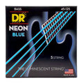 DR Handmade Strings - Neon Blue Coated Electric Bass Strings, Medium 5-String (45-125)