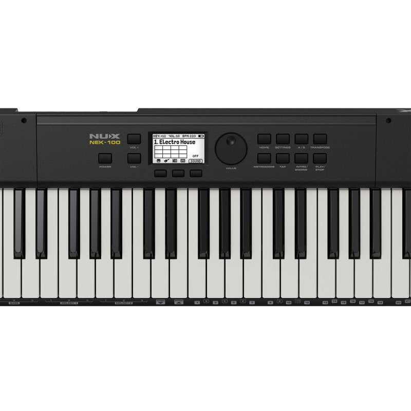 NUX - 61-Key Portable Keyboard with Touch Response, Rechargeable Battery & Bluetooth