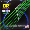 DR Handmade Strings - NEON Green Coated Phosphor Bronze Acoustic Guitar String Set, Extra Light (10-48)