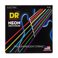 DR Handmade Strings - Neon Multi-color Coated Electric Guitar Strings, Light - Heavy (9-46)