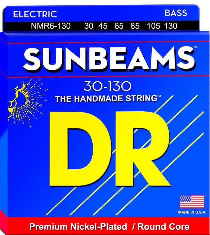 DR Handmade Strings - Sunbeam Round Core Bass Medium 6 Strings (.030-.130)