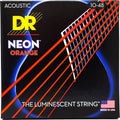 DR Handmade Strings - NEON Orange Coated Phosphor Bronze Acoustic Guitar String Set, Extra Light (10-48)