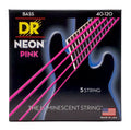 DR Handmade Strings - Neon Pink Coated 5-String Bass Strings, Light (40-120)