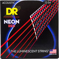 DR Handmade Strings - Neon Red Coated Acoustic Guitar Strings, Light (12-54)