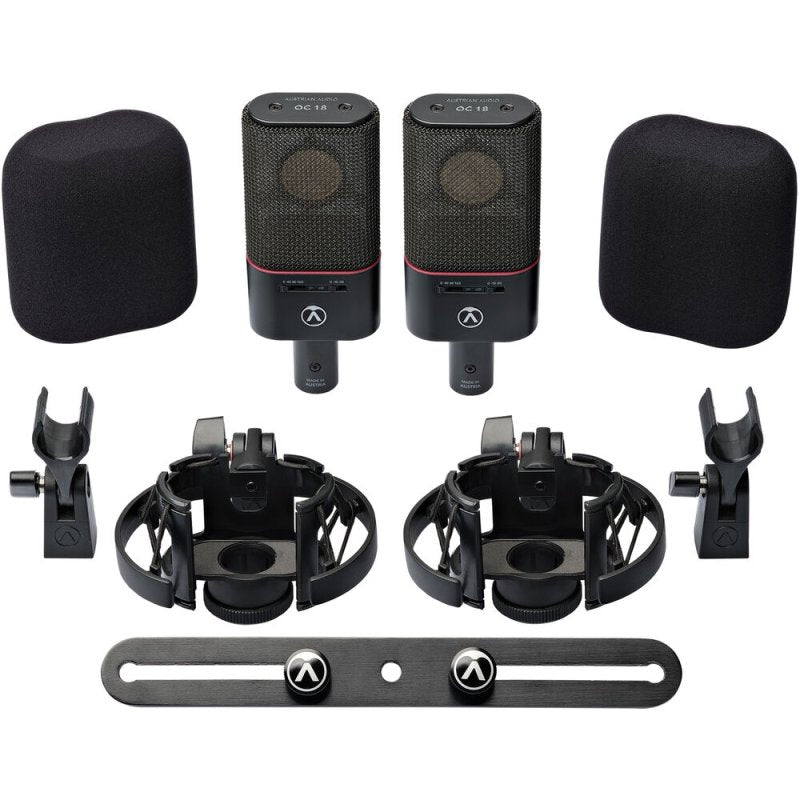 Austrian Audio - Large-Diaphragm Cardioid Condenser Microphones, Black (Matched Pair)