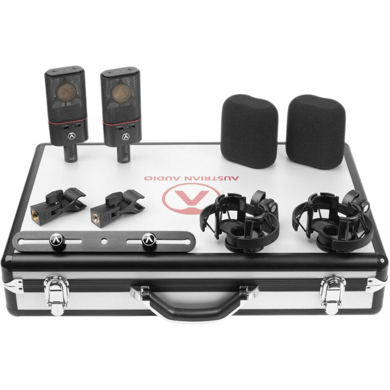 Austrian Audio - Large-Diaphragm Cardioid Condenser Microphones, Black (Matched Pair)