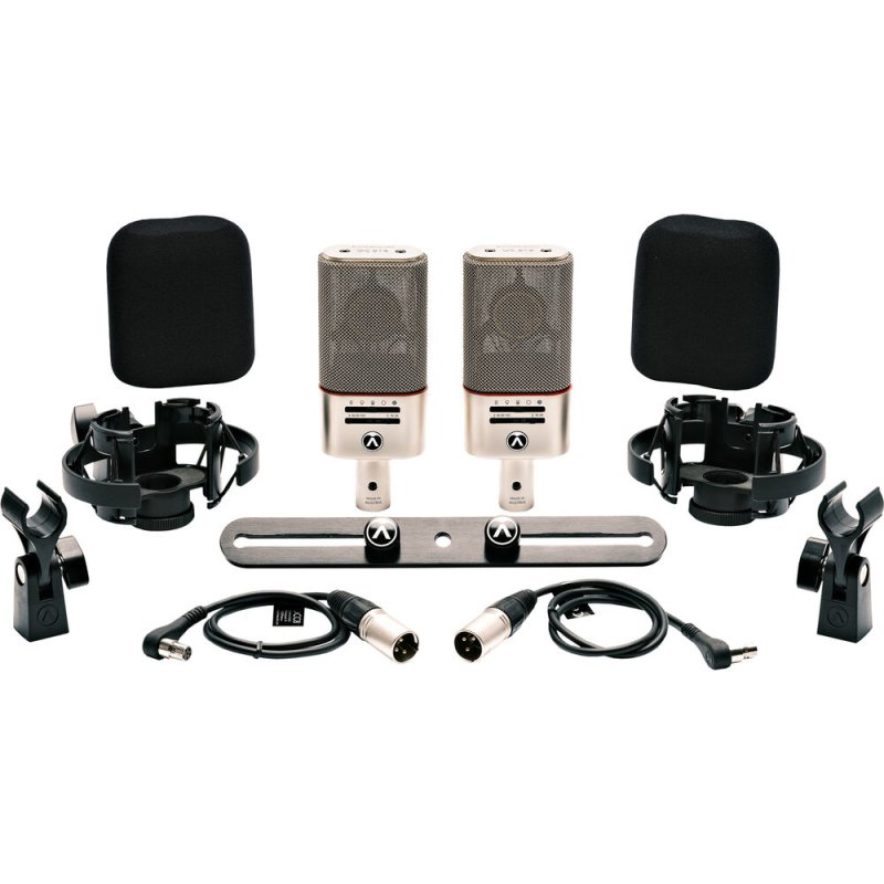 Austrian Audio - Large-Diaphragm Multipattern Condenser Microphone, Silver (Matched Pair)