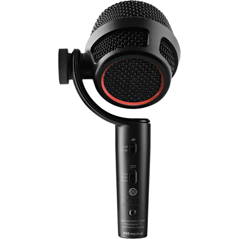 Austrian Audio - Cardioid Active-Dynamic Instrument Microphone, Black
