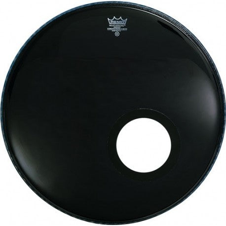 Remo - 20" Powerstroke P3 Ebony Bass Drumhead With 5" Black Dynamo