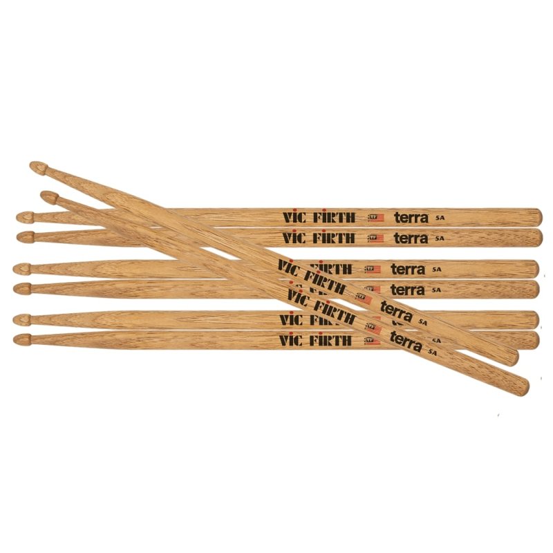 Vic Firth - American Classic 5AT Terra Series Drumsticks (4-Pair Value Pack)