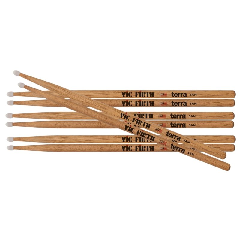 Vic Firth - American Classic 5ATN Terra Series Drumsticks (4-Pair Value Pack)