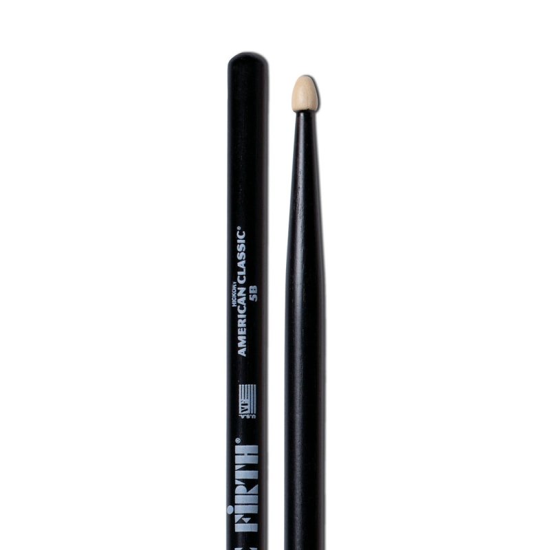 Vic Firth - American Classic 5B Drumsticks With Black Finish & Free Pair Of 5BT Terra (4-Pair Value Pack)
