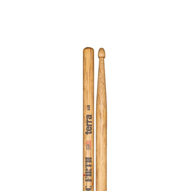 Vic Firth - American Classic 5B Drumsticks With Black Finish & Free Pair Of 5BT Terra (4-Pair Value Pack)