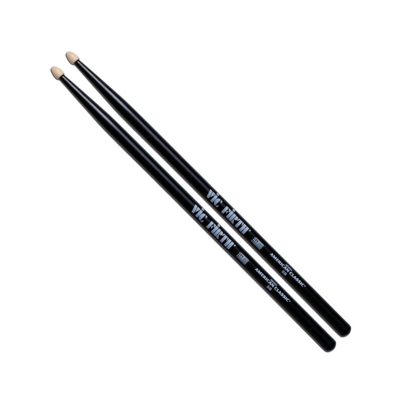Vic Firth - American Classic 5B Drumsticks With Black Finish & Free Pair Of 5BT Terra (4-Pair Value Pack)