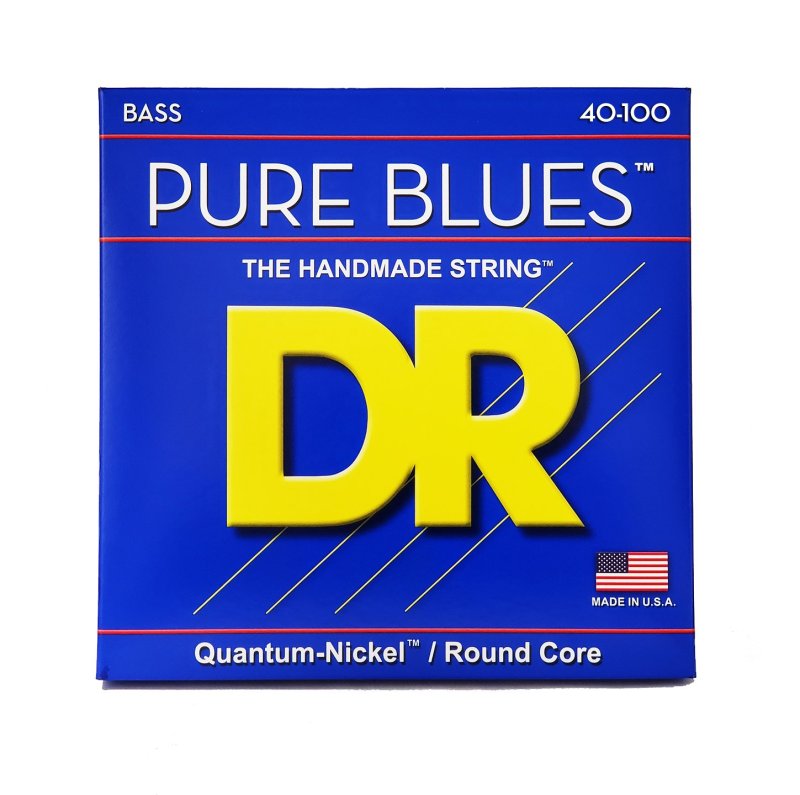 DR Handmade Strings - Pure Blues Bass Strings, Light - Light (40-100)