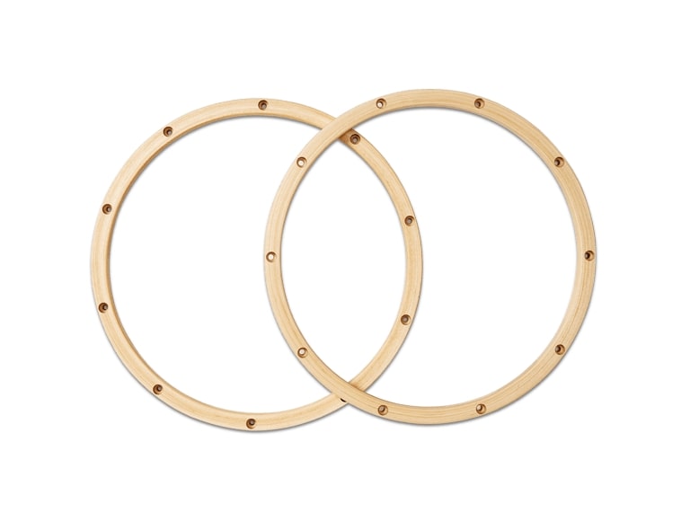 PACIFIC DRUMS & PERC - 14" Maple Wood Hoops for Snare Drum, Pair