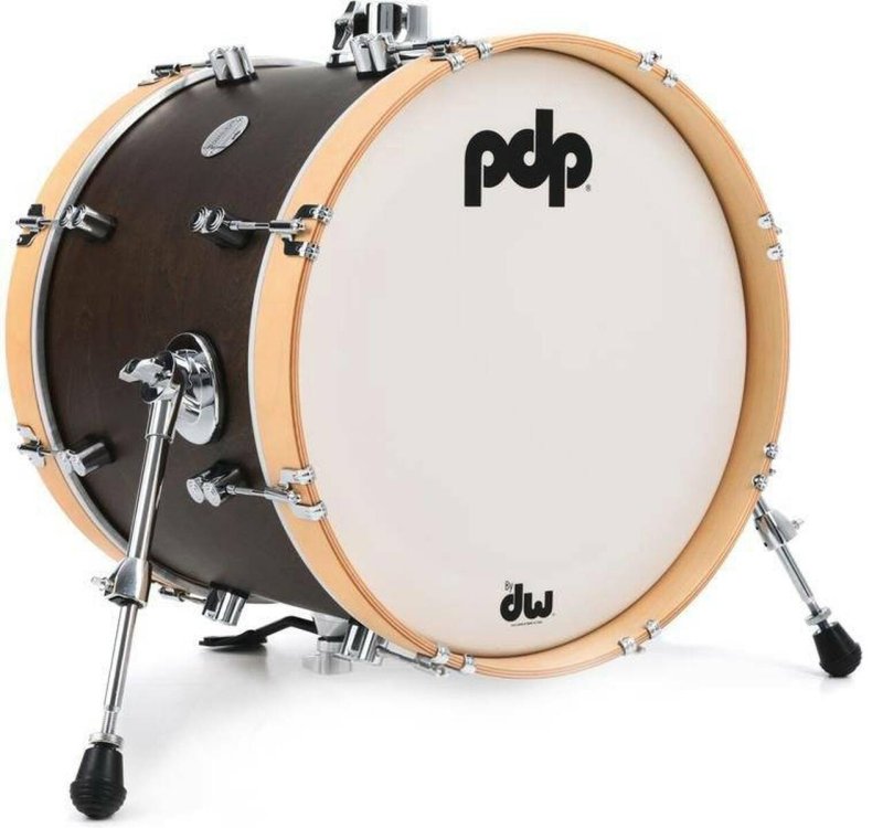PACIFIC DRUMS & PERC - Concept Maple Classic 14" x 18" Bass Drum, Walnut / Natural Hoops