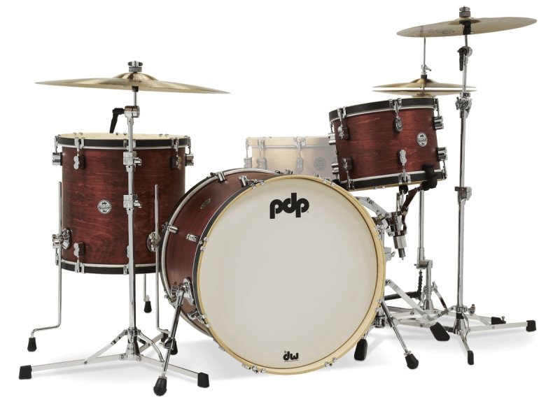 PACIFIC DRUMS & PERC - Concept Maple Classic 3-Piece Shell Pack , Ox Blood Stain With Ebony Hoops