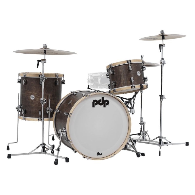 PACIFIC DRUMS & PERC - Concept Maple Classic 3-Piece Shell Pack , Walnut Stain With Natural