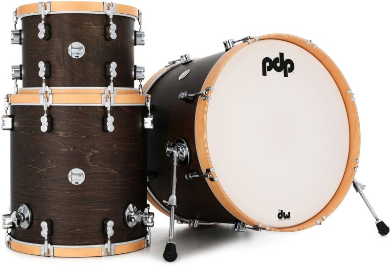 PACIFIC DRUMS & PERC - Concept Maple Classic 3-Piece Shell Pack , Walnut Stain With Natural