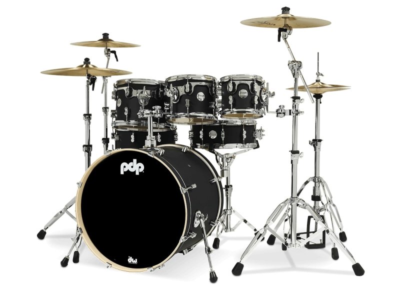 PACIFIC DRUMS & PERC - Concept Maple 7-Piece Maple Shell Pack, Satin Black