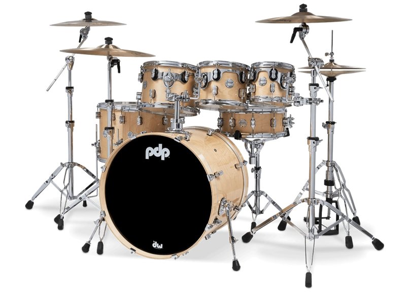 PACIFIC DRUMS & PERC - Concept Maple 7-Piece Maple Shell Pack, Natural Lacquer