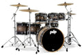 PACIFIC DRUMS & PERC - Concept Maple 7-Piece Maple Shell Pack, Satin Charcoal Burst