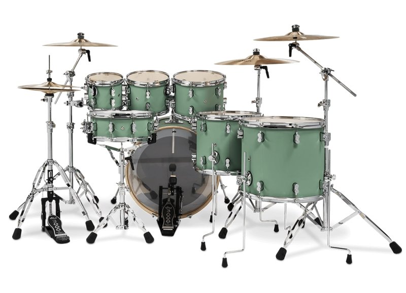 PACIFIC DRUMS & PERC - Concept Maple 7-Piece Maple Shell Pack, Satin Seafoam