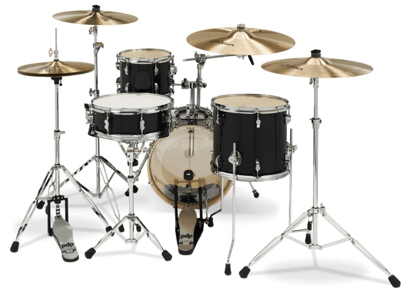 PACIFIC DRUMS & PERC - New Yorker 4-piece Shell Pack, Black Onyx Sparkle