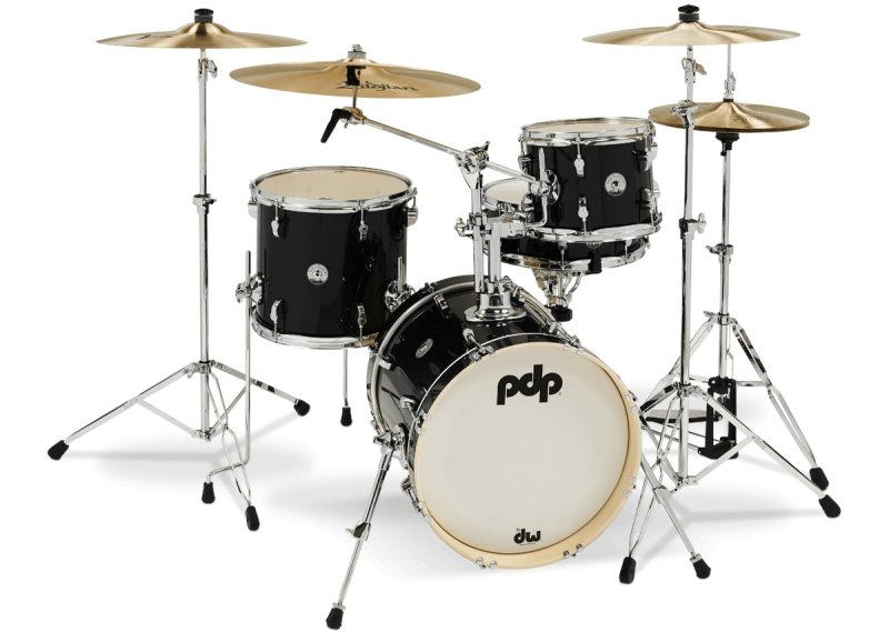 PACIFIC DRUMS & PERC - New Yorker 4-piece Shell Pack, Black Onyx Sparkle