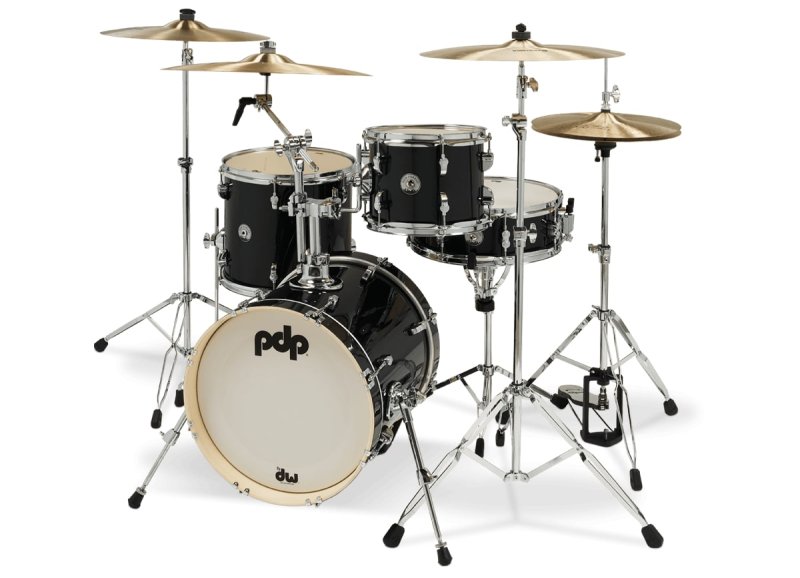 PACIFIC DRUMS & PERC - New Yorker 4-piece Shell Pack, Black Onyx Sparkle