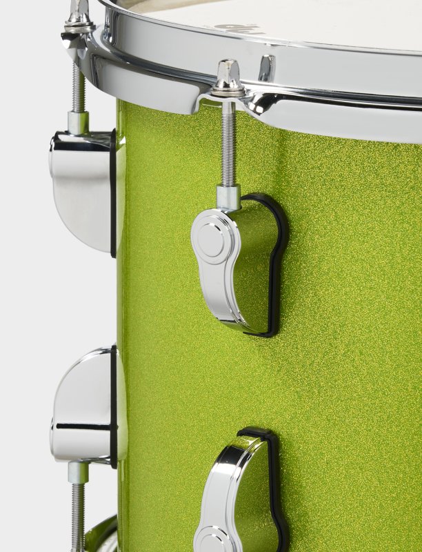 PACIFIC DRUMS & PERC - New Yorker 4-Piece Drum Shell Pack 16" Bass Drum, Electric Green Sparkle