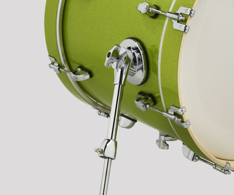 PACIFIC DRUMS & PERC - New Yorker 4-Piece Drum Shell Pack 16" Bass Drum, Electric Green Sparkle
