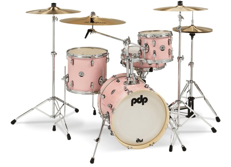 PACIFIC DRUMS & PERC - New Yorker 4-Piece Drum Shell Pack 16" Bass Drum, Pale Rose Sparkle