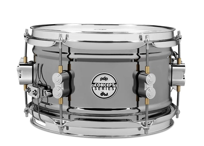 PACIFIC DRUMS & PERC - Concept Metal Series 6" x 10" Snare Drum, Black Nickel Over Steel
