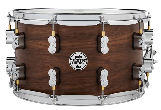 PACIFIC DRUMS & PERC - 8" X 14" Limited Edition Series 20-ply Maple Walnut Snare Drum, Natural Satin