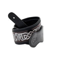 Profile - Leather Padded Strap -  Dark Brown and Black with Silver Celtic Knot Pattern
