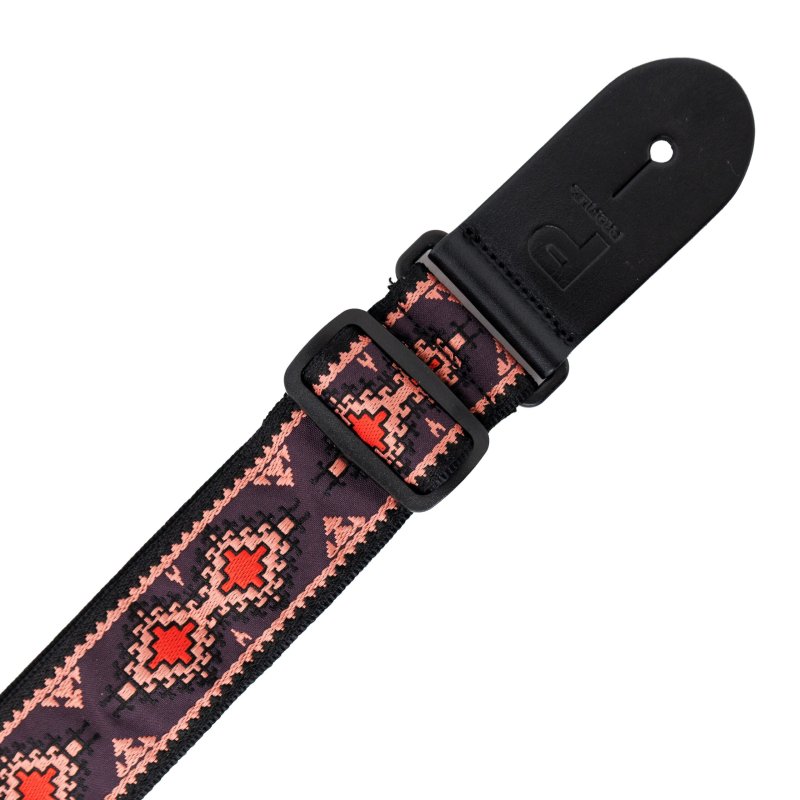 Profile - Woven guitar strap Black & Red