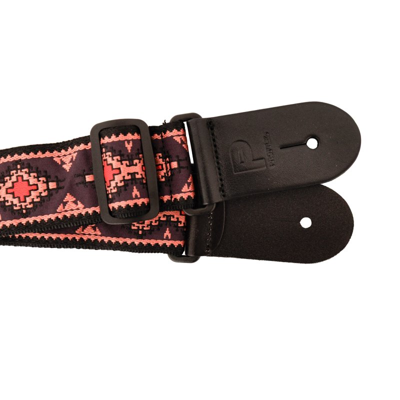 Profile - Woven guitar strap Black & Red