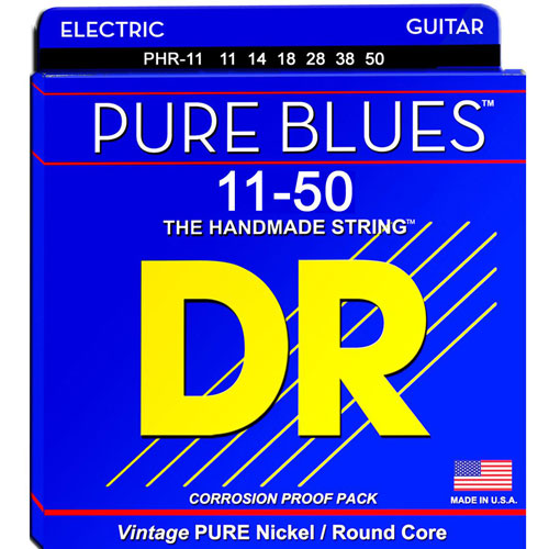 DR Handmade Strings - Pure Blues Electric Guitar Strings, Heavy (11-50)
